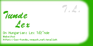 tunde lex business card